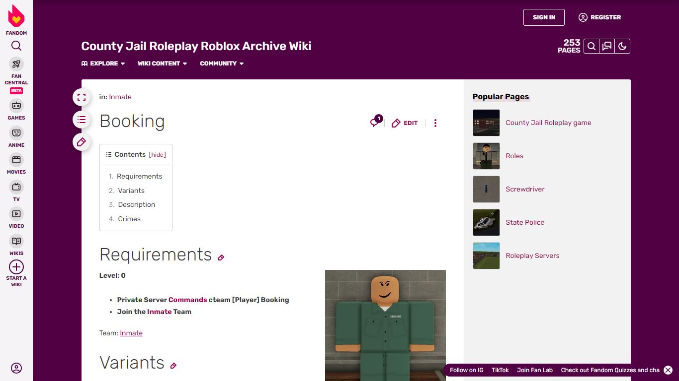 Booking | County Jail Roleplay Roblox Wiki | Fandom