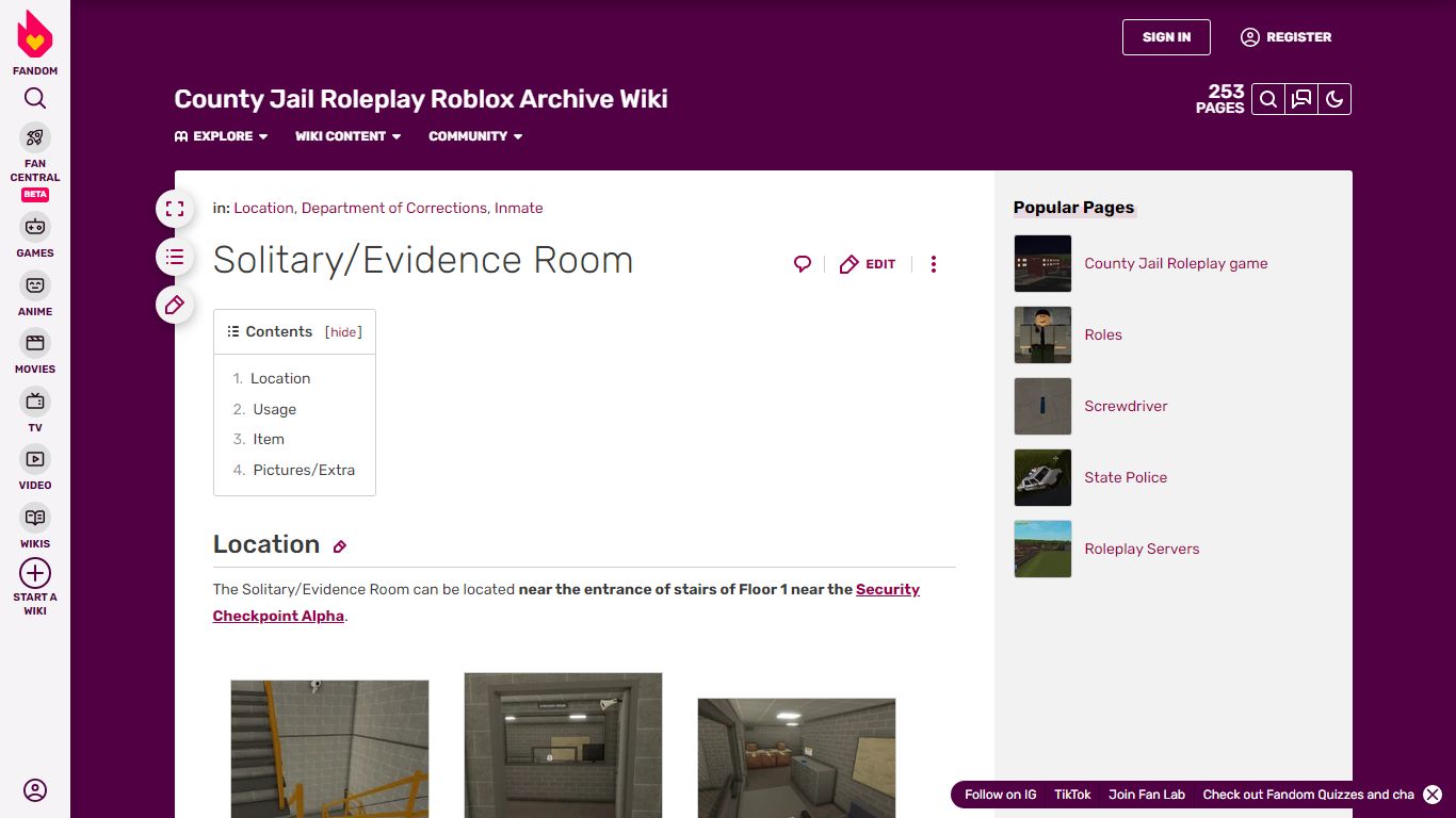 Solitary/Evidence Room - County Jail Roleplay Roblox Wiki