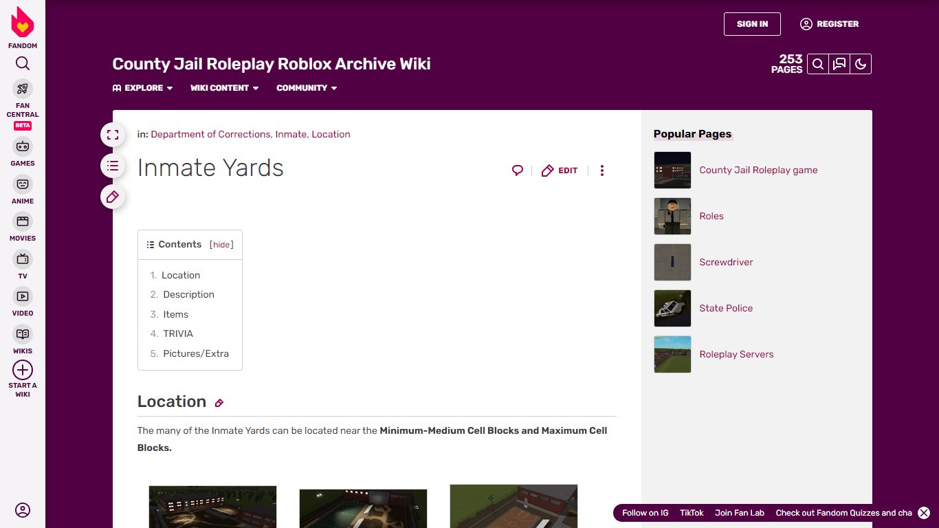Inmate Yards | County Jail Roleplay Roblox Wiki | Fandom