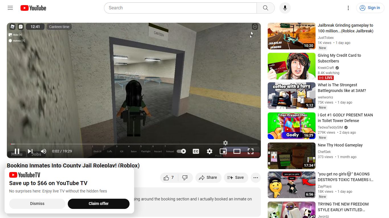 Booking Inmates Into County Jail Roleplay! (Roblox) - YouTube